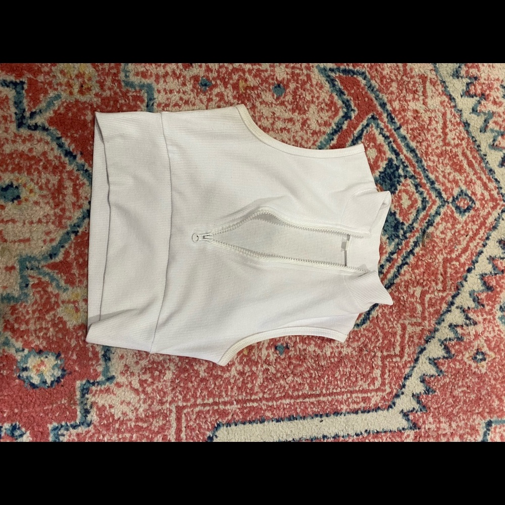 White Shein crop top. Size small